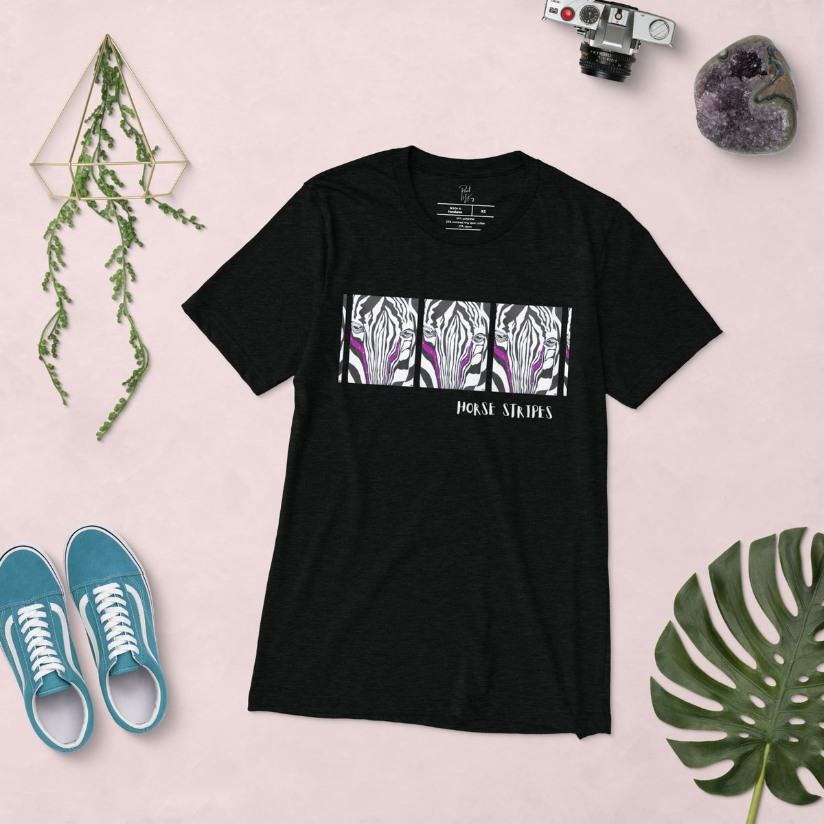 Horse Stripes Short sleeve t-shirt
